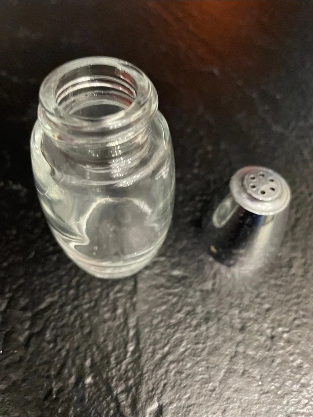 Gemco Vintage Classic Clear Glass Salt or Pepper Shaker with Silver Cap